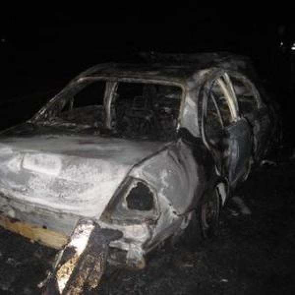 Угонщик сжег себя вместе с автомобилем на трассе Одесса-Киев