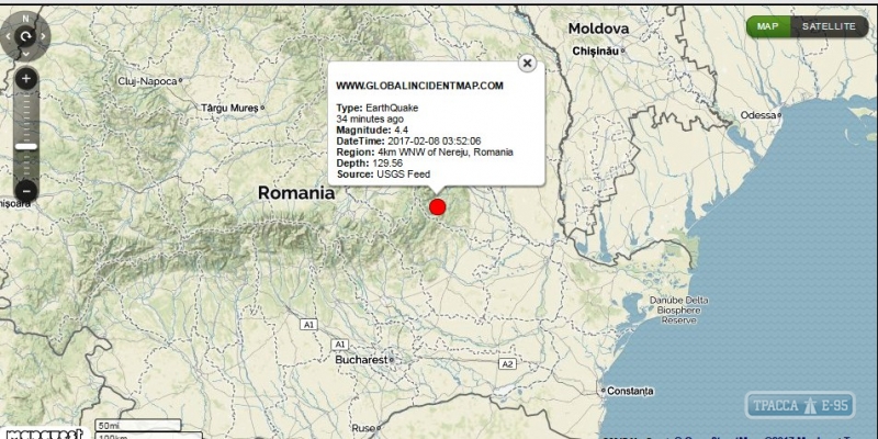 Жители юга Одесской области ощутили землетрясение