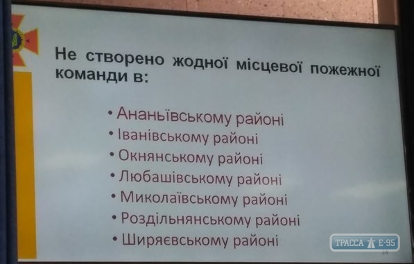 У семи районов Одесской области нет собственных пожарных команд