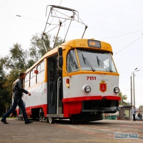 ДТП остановило движение четырех трамваев в центре Одессы