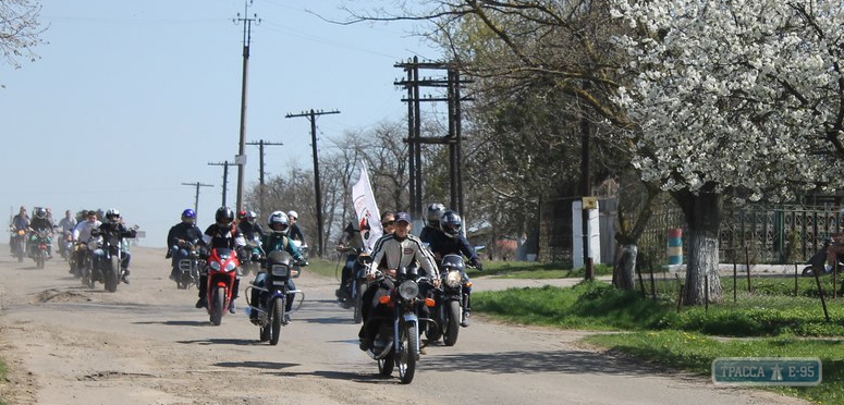 Более полусотни байкеров устроили парад в селе Болградского района (фото)