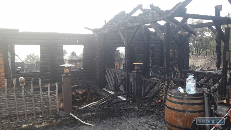Пожар на Ланжероне: огонь охватил 1 тыс. кв. м, от ресторана остались руины (фото)