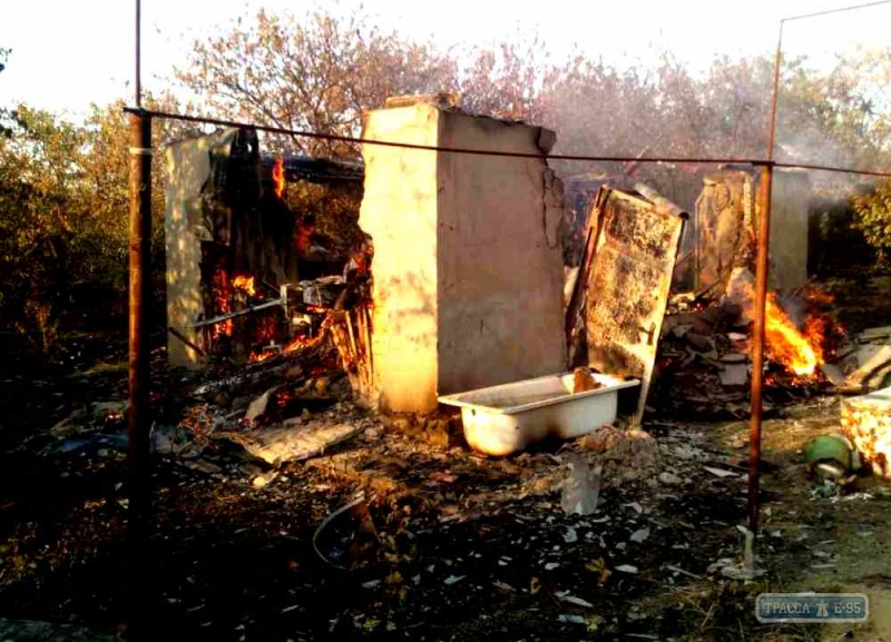 Масштабный пожар в Одесской области: сгорели сразу восемь домов (фото)