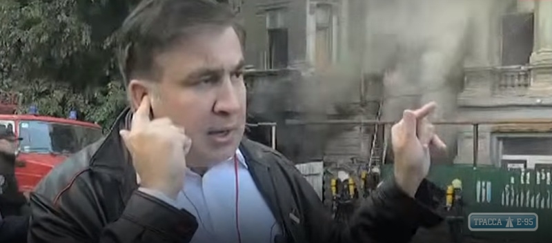 Труханов связал пожар в доме Руссова с приездом Саакашвили в Одессу