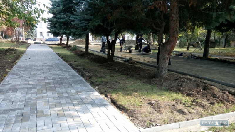 Реконструкция центрального парка началась в райцентре на юге Одесщины