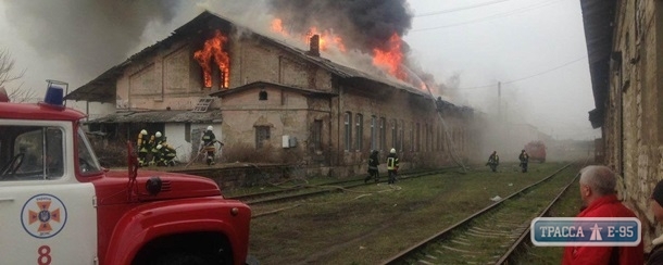 Пожар на ж/д станции в Одессе унес жизнь человека