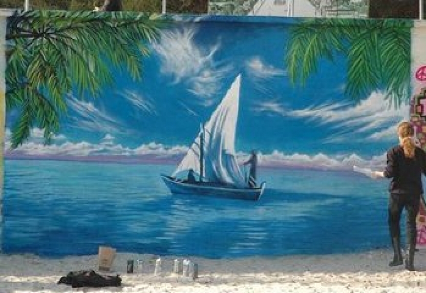 Одесситы выбрали лучшее граффити, нарисованное на стене пляжа Отрада