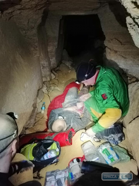 Опытный спелеолог едва не погиб в результате обвала в катакомбах под Одессой