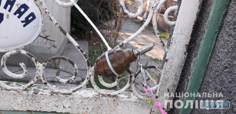 Житель одного из сел Килийского района обнаружил на воротах своего дома боевую гранату