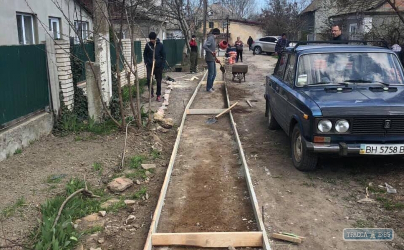 Килийская ОТГ на юге Одесщины начала строительство тротуаров