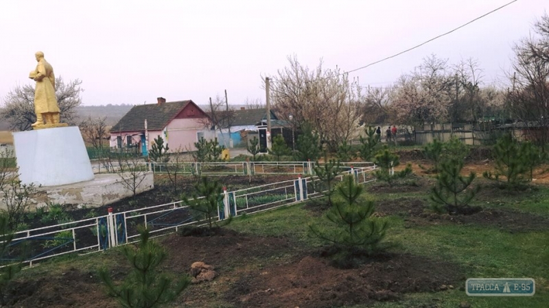 Озеленители Березовской ОТГ на Одесщине высадили 60 деревьев в близлежащем селе (фото)