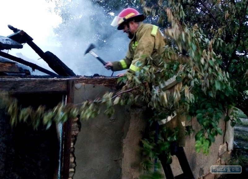 Хлев с домашним скотом сгорел в домохозяйстве Великомихайловского района