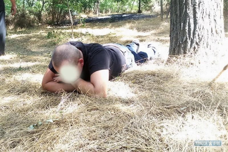 Одесские коммунальщики задержали мужчину, который поджигал траву в парке Савицкого