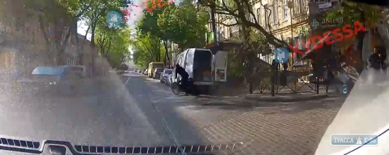 Момент падения дерева на людей в центре Одессы сняли очевидцы. Видео 