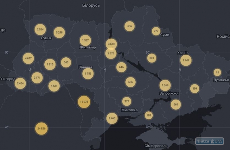 994 случая коронавируса выявлено за сутки в Украине, 95 – в Одесской области