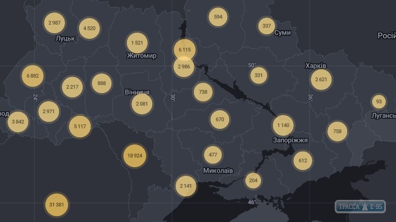 800 случаев коронавируса выявлено за сутки в Украине, 33 – в Одесской области