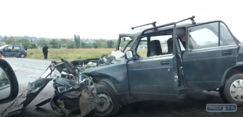 Три машины разбились на трассе Одесса-Рени. Видео