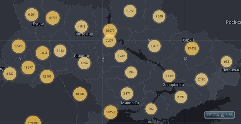 284 случая коронавируса выявлены за сутки в Одесской области