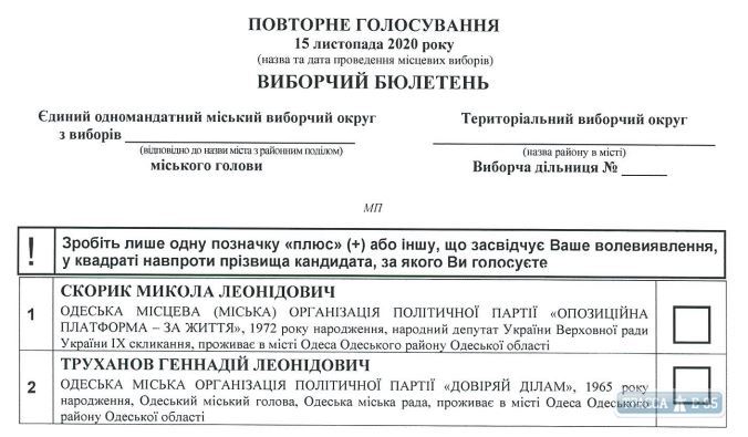 Избирательная комиссия назначила дату второго тура выборов мэра Одессы 