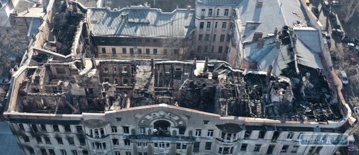 Здание на месте сгоревшего в Одессе колледжа разместит архивы 