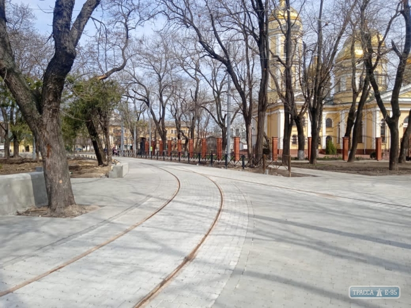 Ремонт Алексеевского сквера в Одессе близится к завершению. Фото
