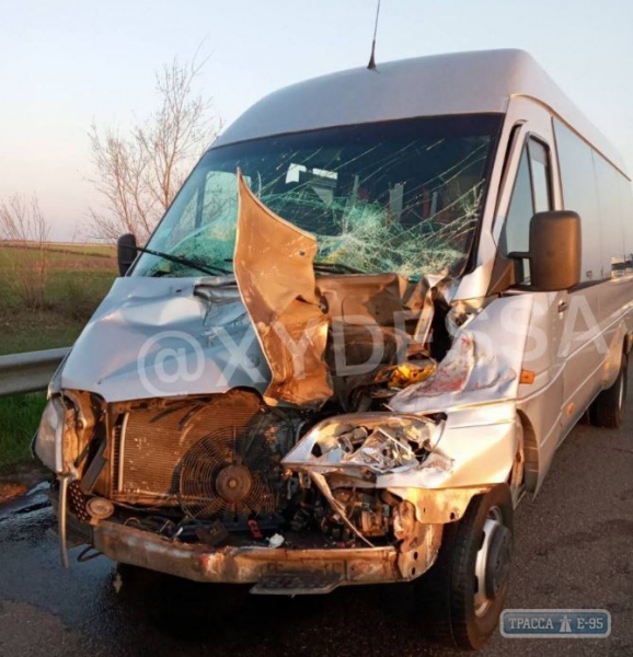 Рейсовая маршрутка врезалась в грузовик в Одесской области