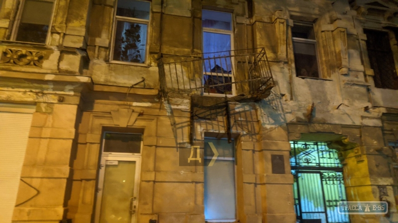 Балкон рухнул в центре Одессы