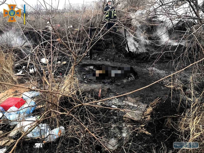 Бездомный сгорел в шалаше под Одессой