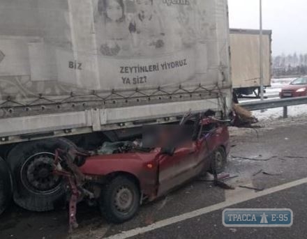 Автомобиль влетел под грузовик на трассе Киев – Одесса: четверо погибших. Видео
