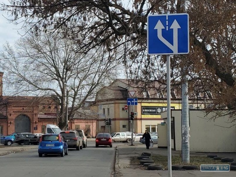 Схема движения в Одессе изменилась при выезде на Люстдорфскую дорогу