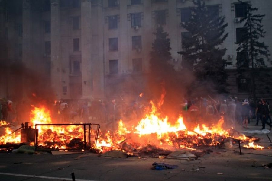Пророссийский лагерь на Куликовом поле сожжен (фото, видео)