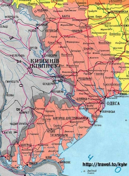 Одесская область будет разделена на четыре больших района, а города - укрупнятся
