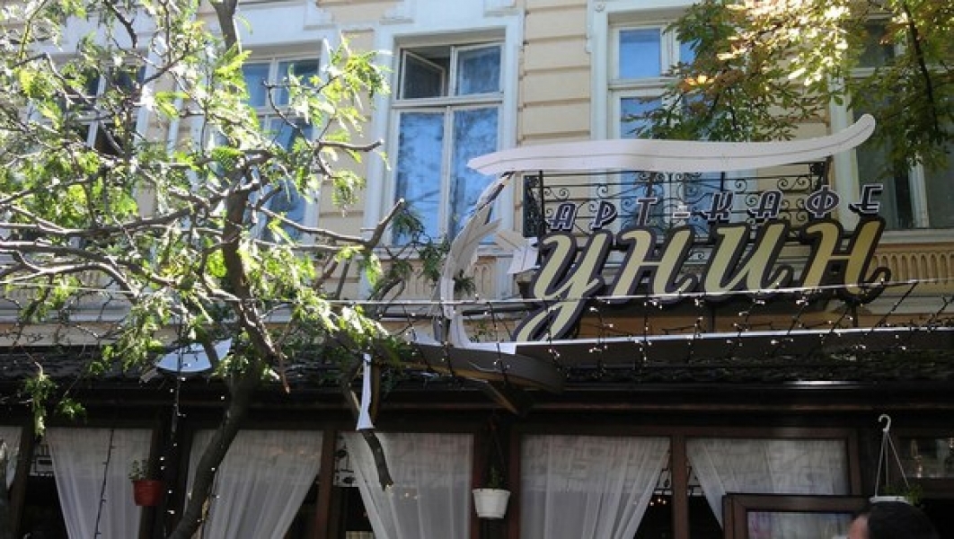 Дерево проломило крышу элитного кафе в центре Одессы