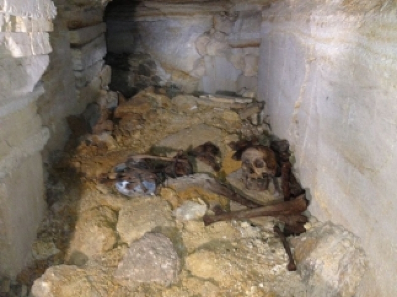 Поисковики нашли скелет советского солдата, пролежавшего в катакомбах 70 лет