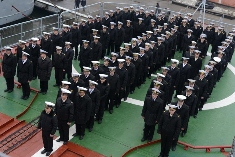 Экипаж флагмана украинского флота 