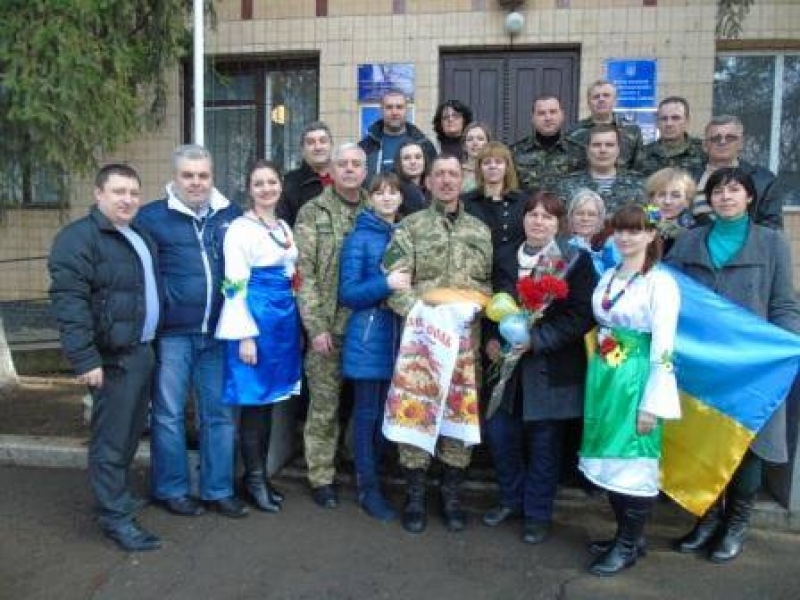 Жители Ивановского района встретили воина АТО - участника боев под Дебальцево