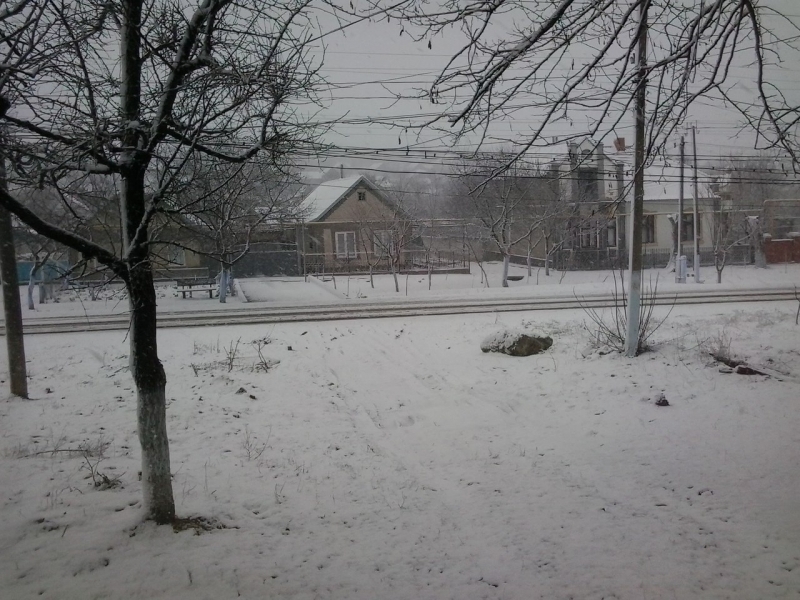 Весна пришла. В Одесской области выпал снег (фото)