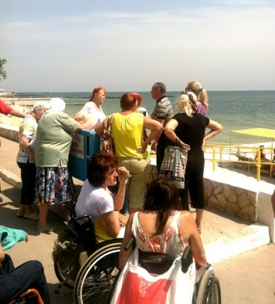 Торжественное открытие специально оборудованного пляжа для инвалидов состоялось на 11 ст. Фонтана