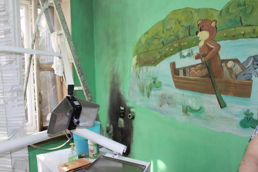 В Измаиле Одесской области горела детская поликлиника (фото)