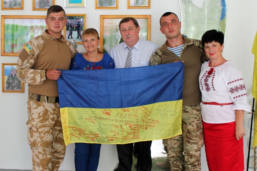 Бойцы АТО встретились с коллективом родного училища в Березовке