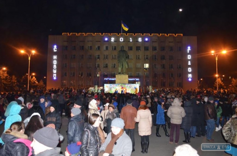 Семь тысяч измаильчан встретили Новый год на главной площади города