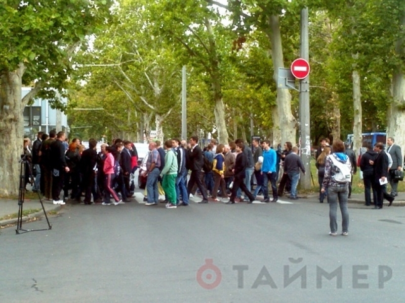 Одесситы перекрыли Адмиральский проспект во время акции в защиту 