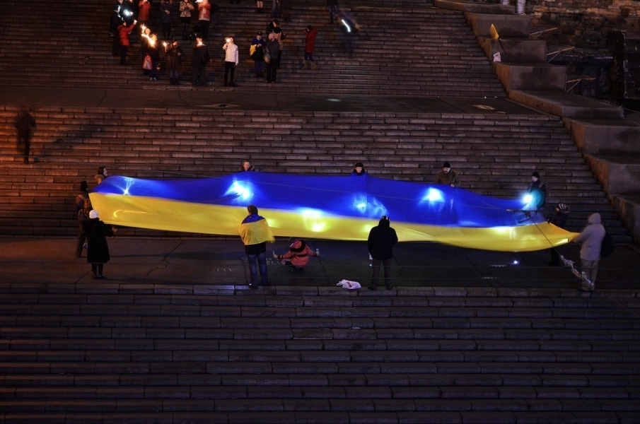 Активисты Евромайдана устроили перформанс на Потемкинской лестнице в Одессе (фото)