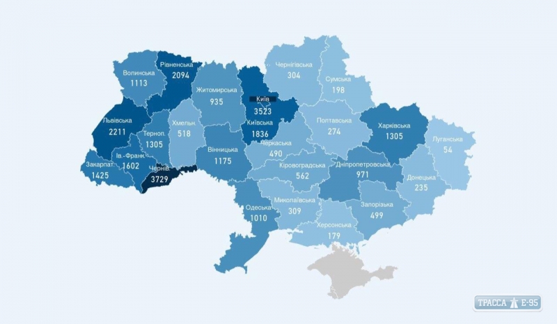 394 случая коронавируса выявлены за сутки в Украине, 8 – в Одесской области