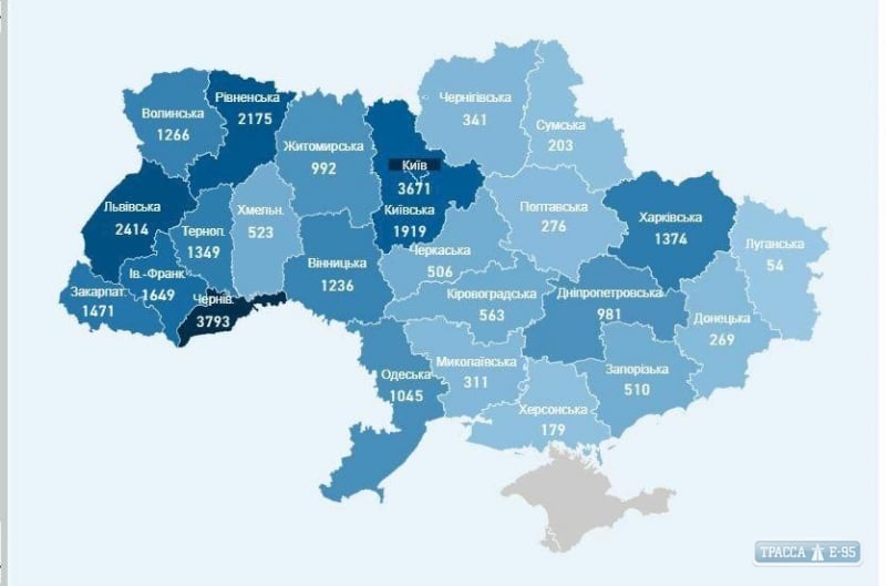 689 случаев коронавируса выявлены за сутки в Украине, 17 – в Одесской области