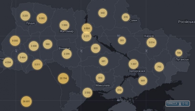 731 случай коронавируса выявлен за сутки в Украине, 40 – в Одесской области