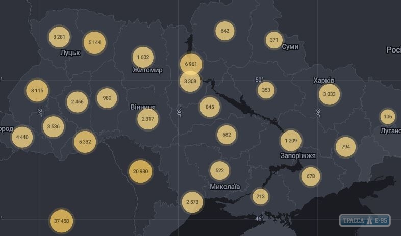 651 случай коронавируса выявлен за сутки в Украине, 41 – в Одесской области