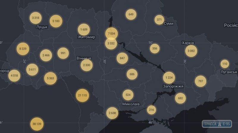 673 случая коронавируса выявлены за сутки в Украине, 65 – в Одесской области