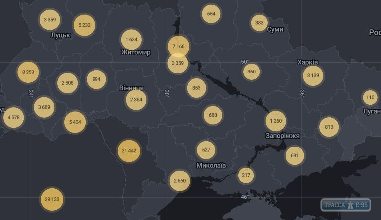 829 случаев коронавируса выявлены за сутки в Украине, 22 – в Одесской области