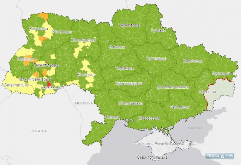 Минздрав поставил Одесскую область в «зелёную» зону по COVID-19